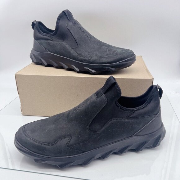 ECCO MX Low Slip On 2.0 Men's US 11-11.5 (45 EU) Black Nubuck Shoes Sneaker